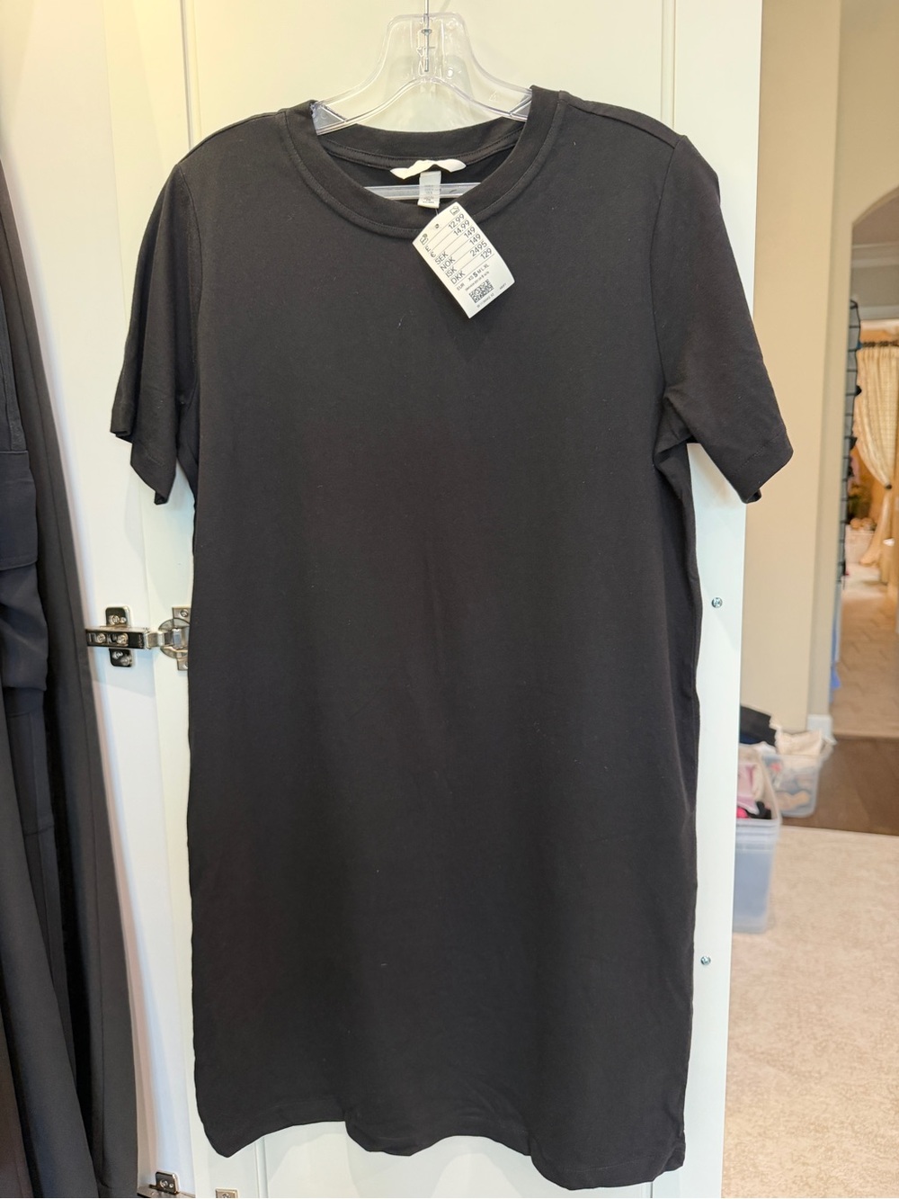 NWT H&M Black Short Sleeve Crewneck T-Shirt Dress